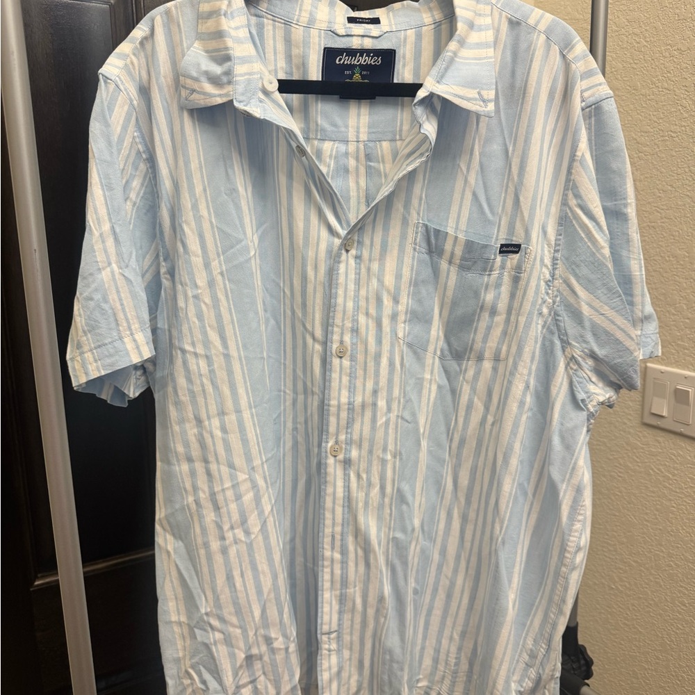 Chubbies Resort Weave Friday Men's Blue Striped Shirt